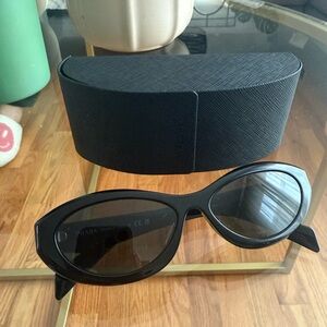 Prada Glossy Black Cat-Eye Sunglasses